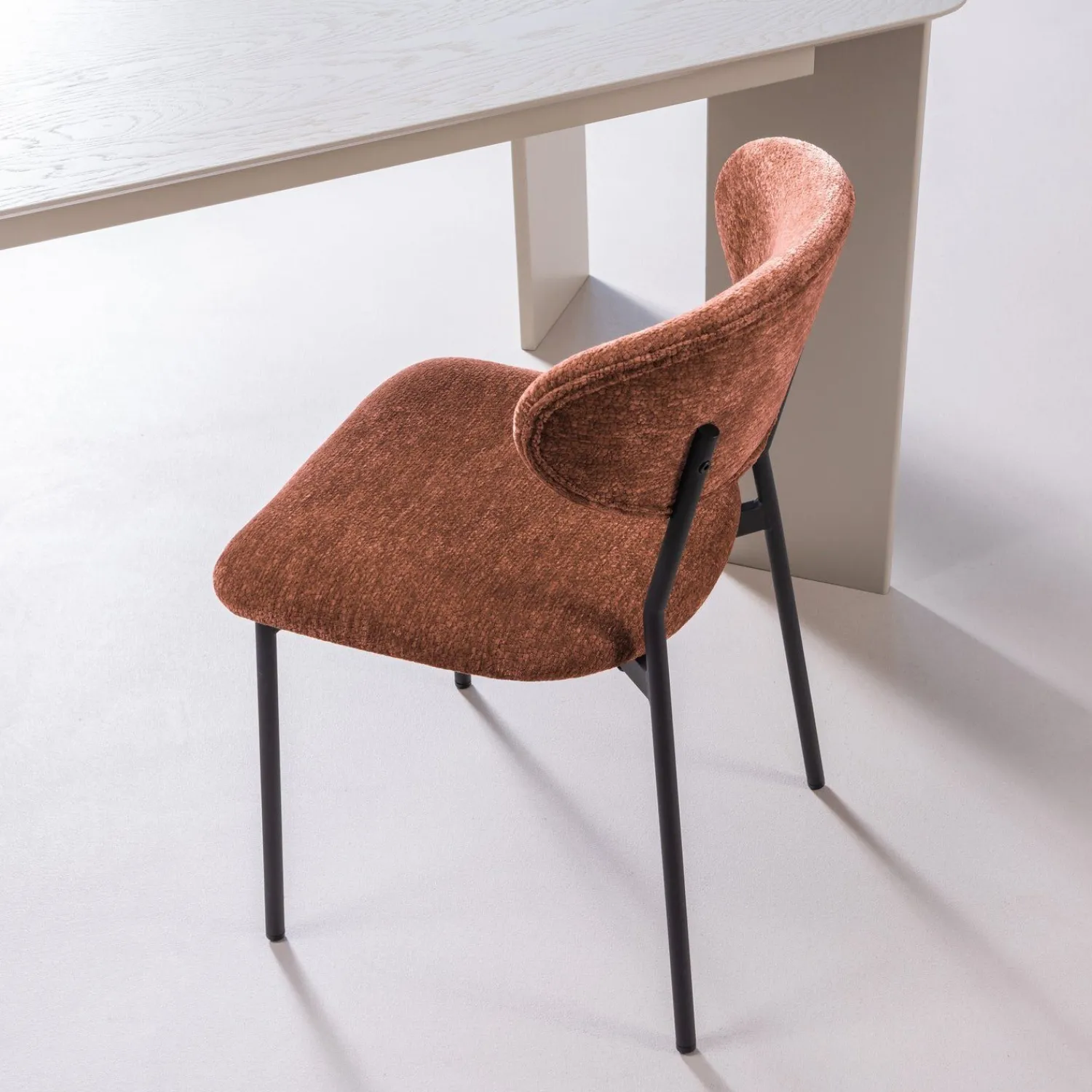 Eetkamerstoelen Zonder Armleuning-WOOOD Kjeld Eetkamerstoel Bruin