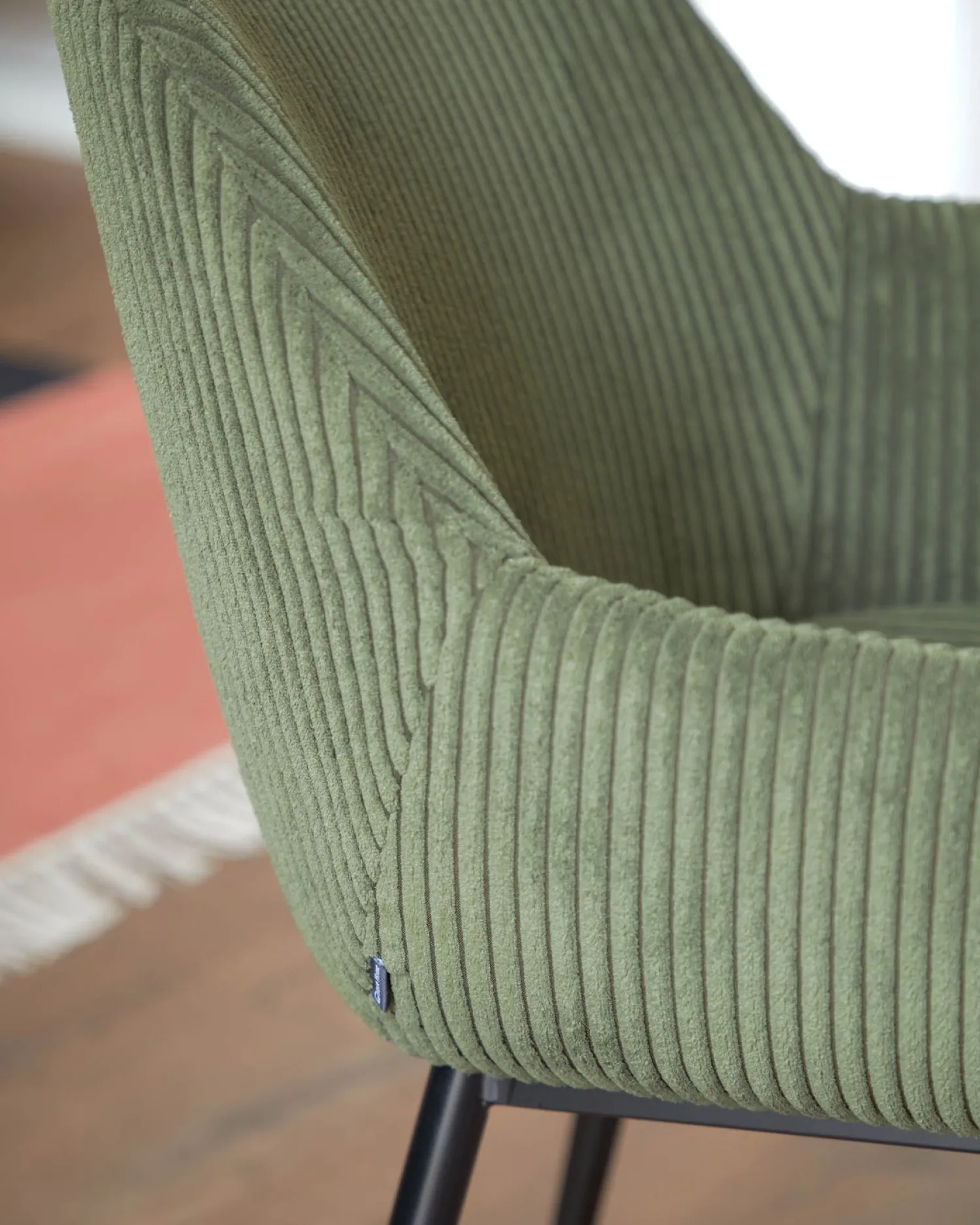 Eetkamerstoelen Met Armleuning-Kave Home Konna Staal Eetkamerstoel Donkergroen, Zwart
