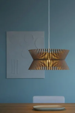 Design Hanglampen|Design Hanglampen-Secto Design Kontro 6000 Hanglamp Walnut