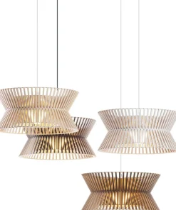 Design Hanglampen|Design Hanglampen-Secto Design Kontro 6000 Hanglamp Natural Birch