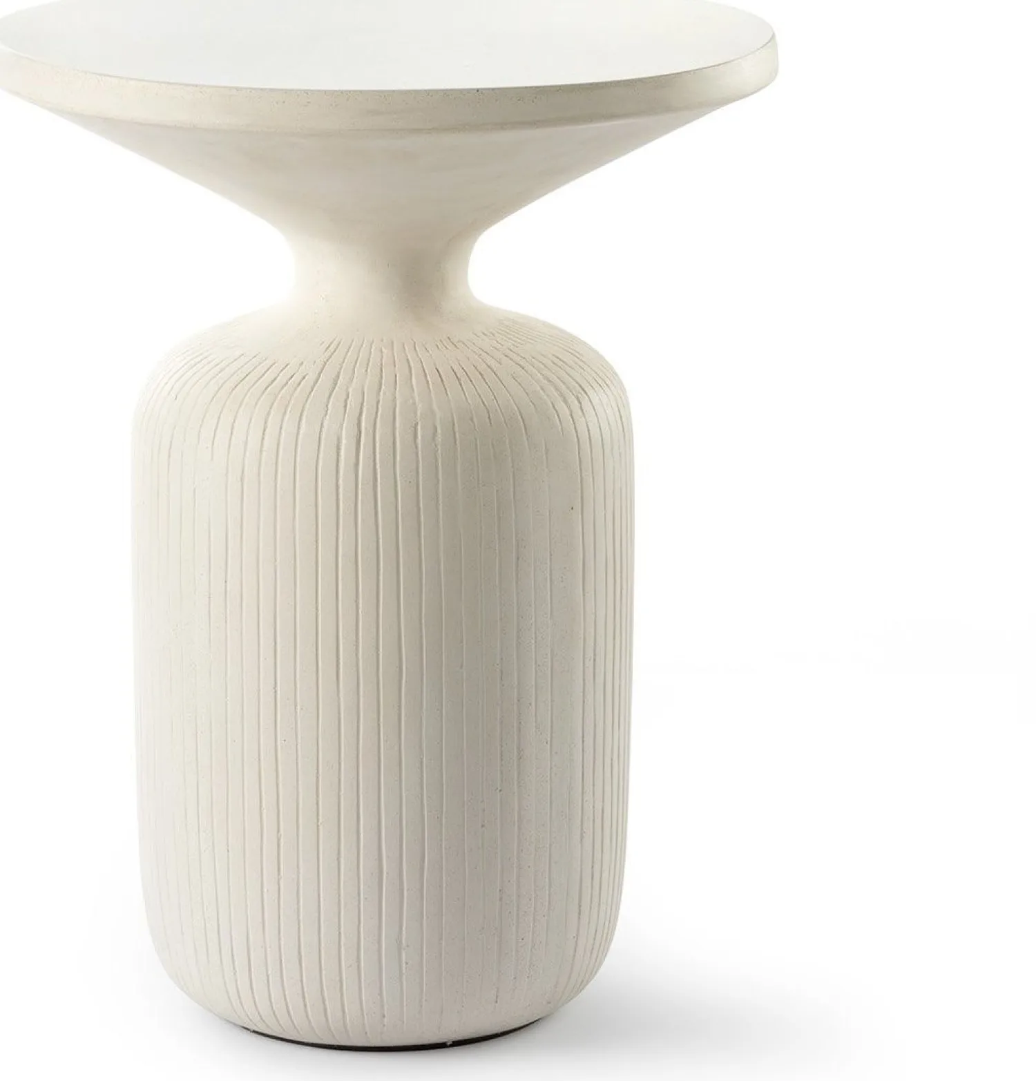 Ronde Bijzettafels-Feelings Wonen Kyle Bijzettafel Naturel Wit