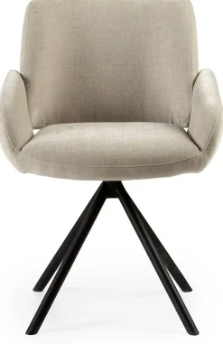Draaibare Eetkamerstoelen|Eetkamerstoelen Met Armleuning-Feelings Wonen Kyran Eetkamerstoel Beige