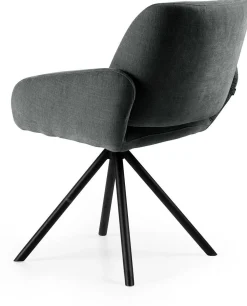 Draaibare Eetkamerstoelen|Eetkamerstoelen Met Armleuning-Feelings Wonen Kyran Eetkamerstoel Zwart