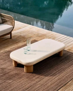 Tuintafels-Kave Home Labra Outdoor Salontafel Wit