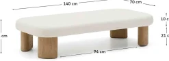 Tuintafels-Kave Home Labra Outdoor Salontafel Wit