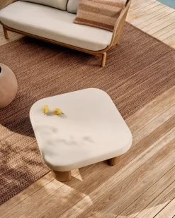 Tuintafels-Kave Home Labra Salontafel Wit, Naturel