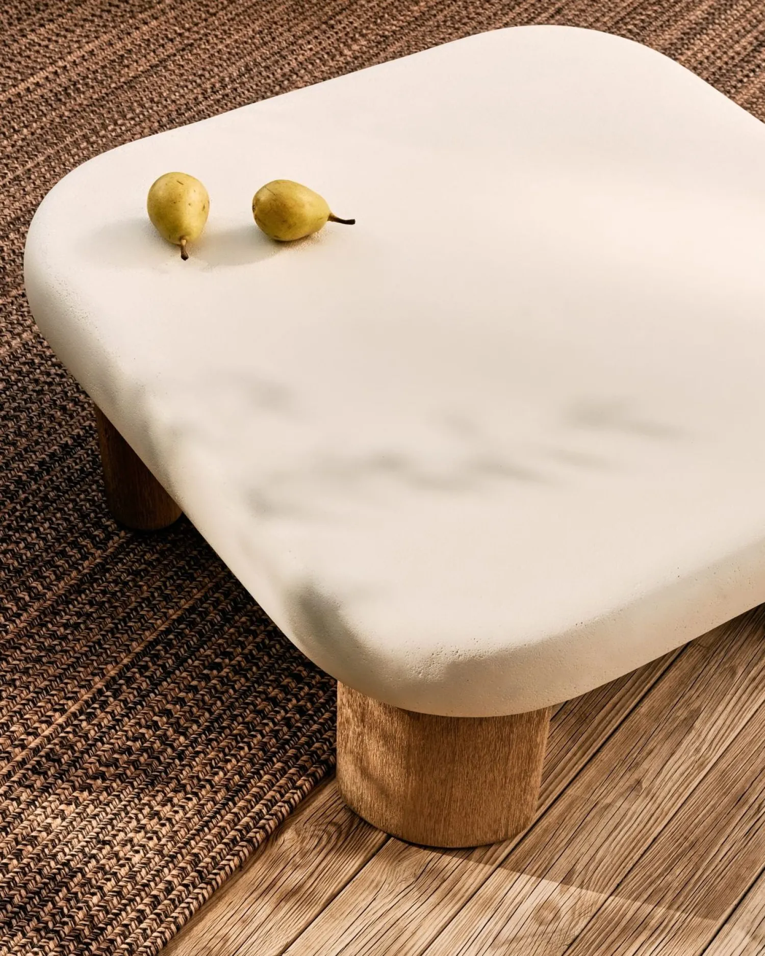 Tuintafels-Kave Home Labra Salontafel Wit, Naturel