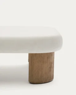 Tuintafels-Kave Home Labra Salontafel Wit, Naturel