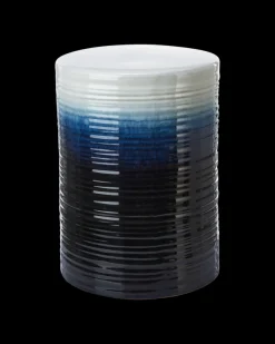 Ronde Bijzettafels-POLSPOTTEN Lager Kruk Dark Blue