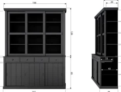 Buffetkasten|Buffetkasten-WOOOD Lagos Buffetkast Black