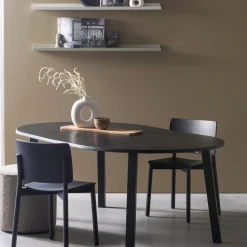 Houten Eettafels|Ronde Eettafels-WOOOD Lange Jan Eettafel Blacknight