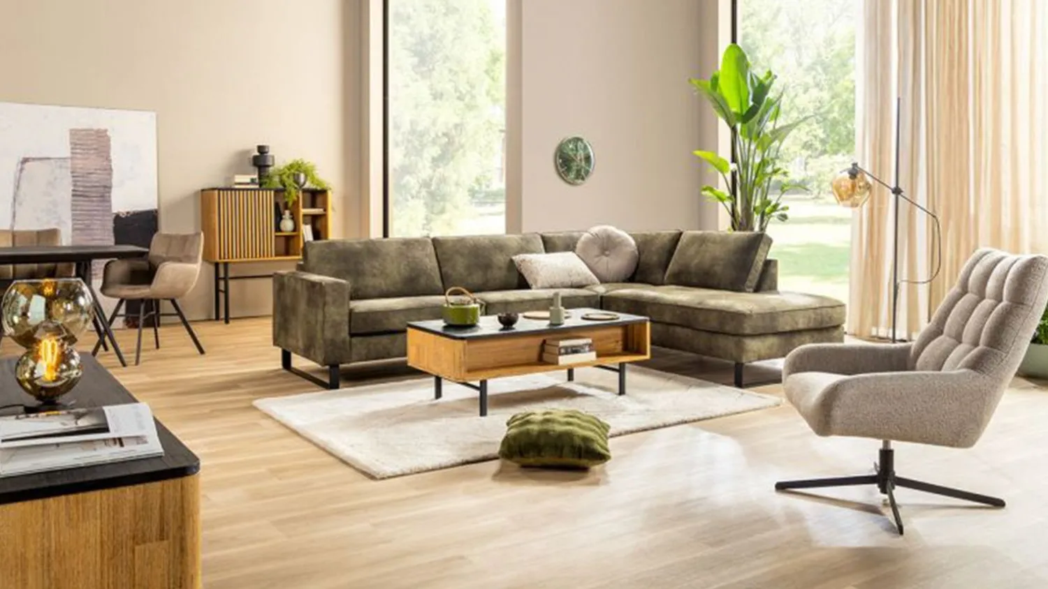 Houten Salontafels-Feelings Wonen Larvik Salontafel Caramel