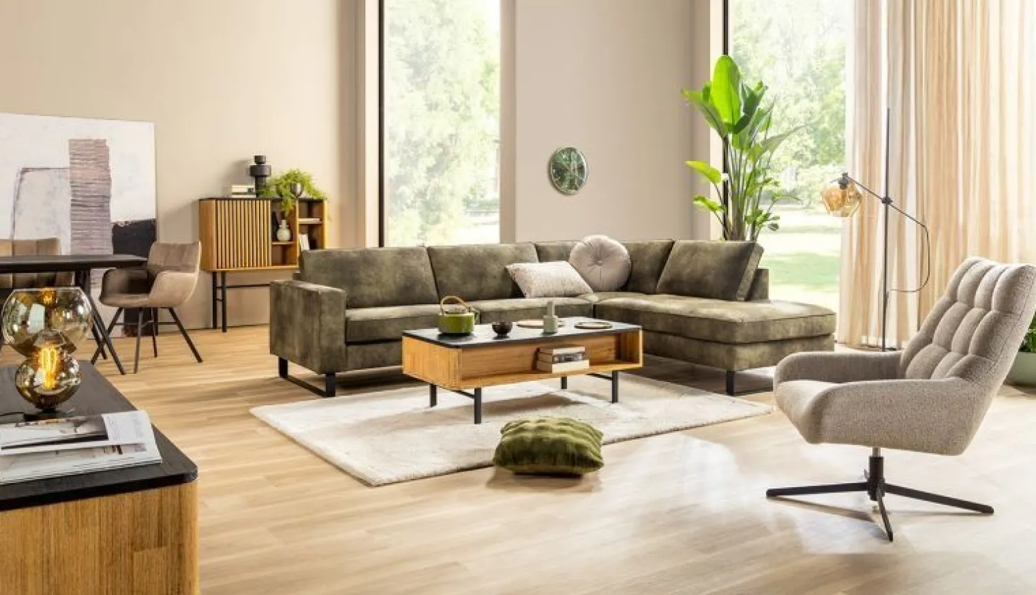 Houten Salontafels-Feelings Wonen Larvik Salontafel Caramel