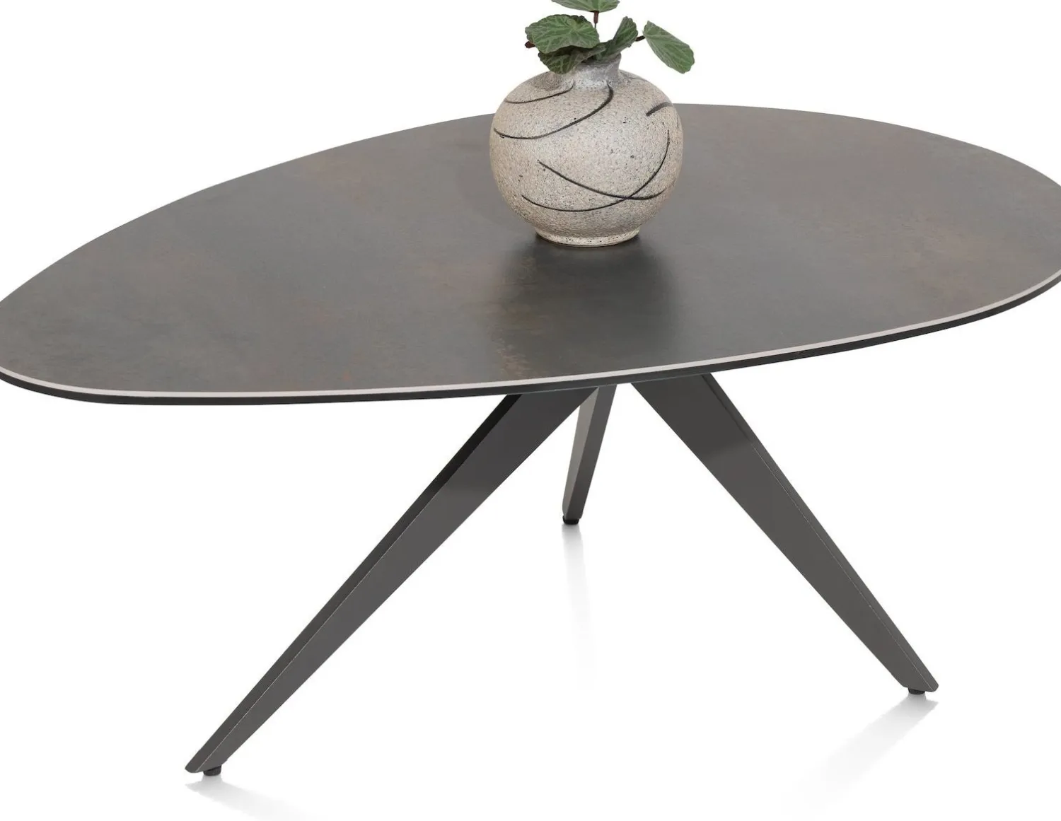 Ovale Salontafels-Henders en Hazel Lazio Salontafel Antraciet