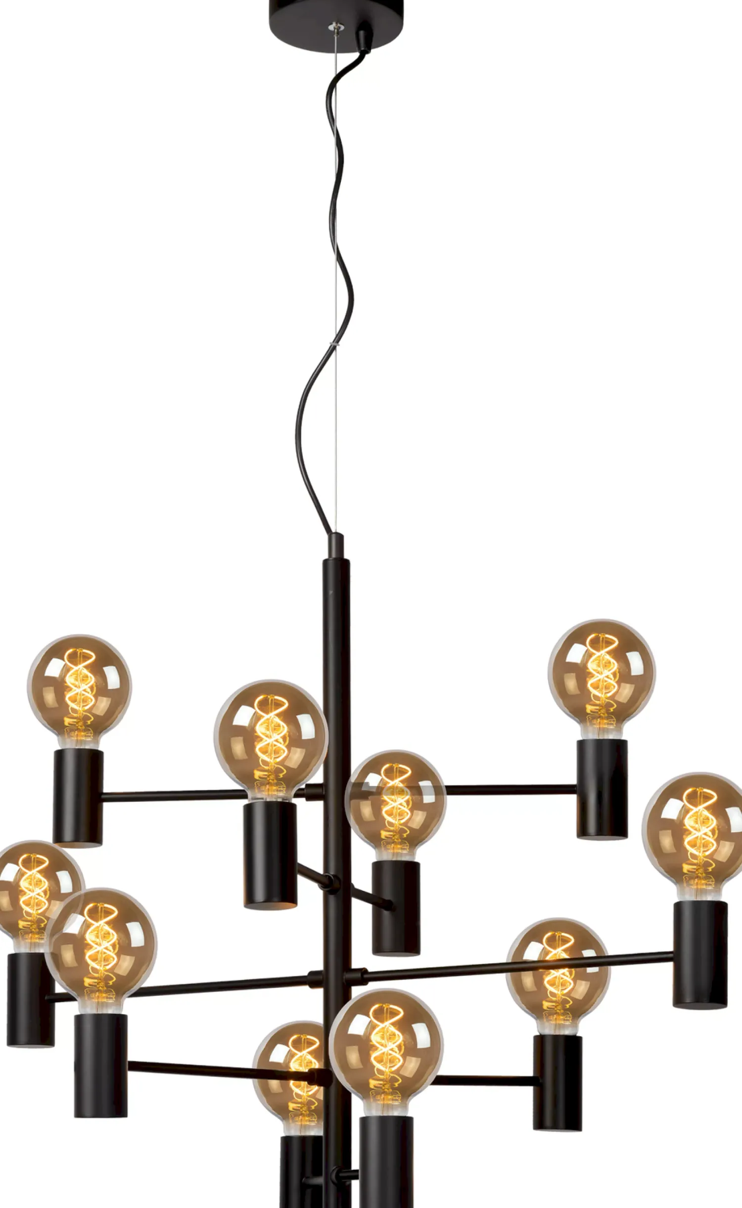 Hanglampen|Hanglampen-Lucide Leanne Hanglamp Zwart