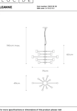 Hanglampen|Hanglampen-Lucide Leanne Hanglamp Zwart