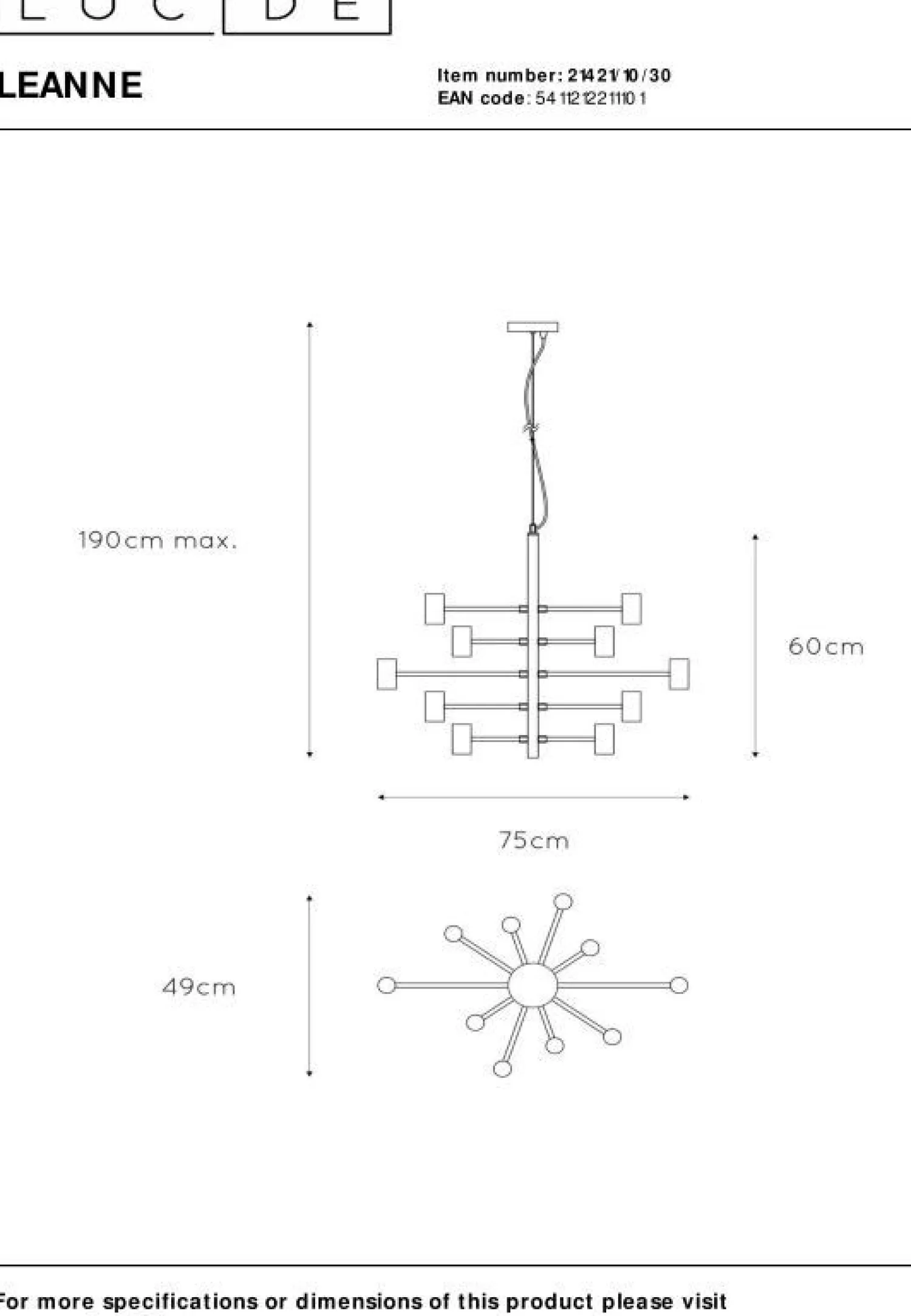 Hanglampen|Hanglampen-Lucide Leanne Hanglamp Zwart