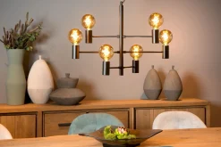 Hanglampen|Hanglampen-Lucide Leanne Hanglamp Zwart