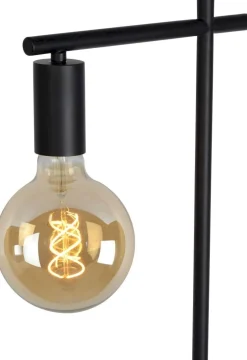 Industriële Vloerlampen|Vloerlampen-Lucide Leanne Vloerlamp Zwart
