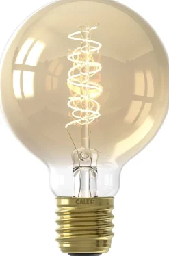 Lichtbronnen|Lichtbronnen-Calex LED Filament Globe Lichtbron Goud
