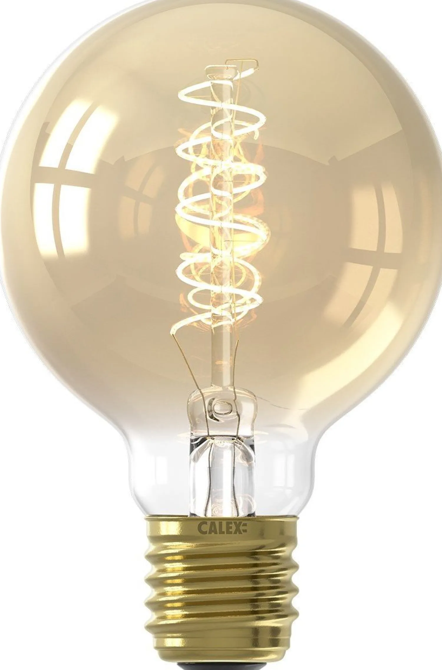 Lichtbronnen|Lichtbronnen-Calex LED Filament Globe Lichtbron Goud