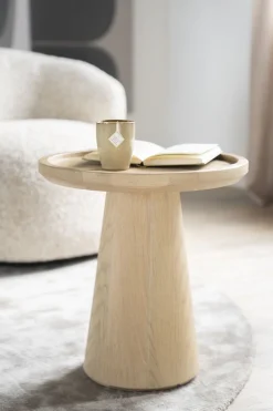 Ronde Bijzettafels-Eleonora Leia Bijzettafel Naturel