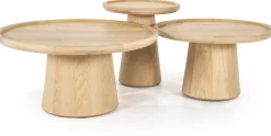 Ronde Bijzettafels-Eleonora Leia Bijzettafel Naturel