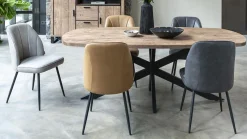 Eetkamerstoelen Zonder Armleuning-Henders en Hazel Leo Eetkamerstoel Okergeel
