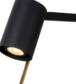 Moderne Tafellampen|Tafellampen-Lucide Lesley Tafellamp Zwart