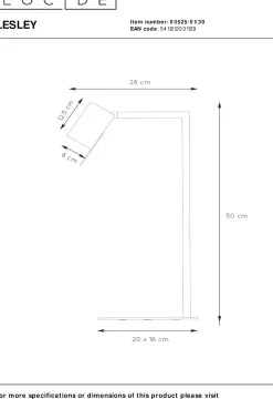 Moderne Tafellampen|Tafellampen-Lucide Lesley Tafellamp Zwart
