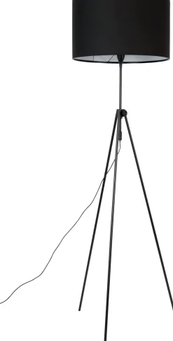 Industriële Vloerlampen|Vloerlampen-Zuiver Lesley Vloerlamp Black