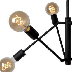 Industriële Hanglampen|Industriële Hanglampen-Lucide Lester Hanglamp Zwart