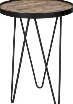 Ronde Bijzettafels-WOOOD Lev Bijzettafel zwart