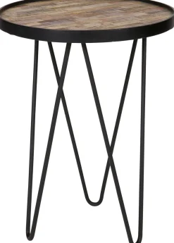 Ronde Bijzettafels-WOOOD Lev Bijzettafel zwart