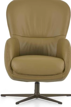 Leren Fauteuils|Draaifauteuils-Montèl Levi Hoog Fauteuil Forest