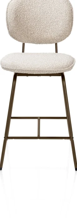 Stoffen Barkrukken-XOOON Lexi Cloudy Barstoel Beige