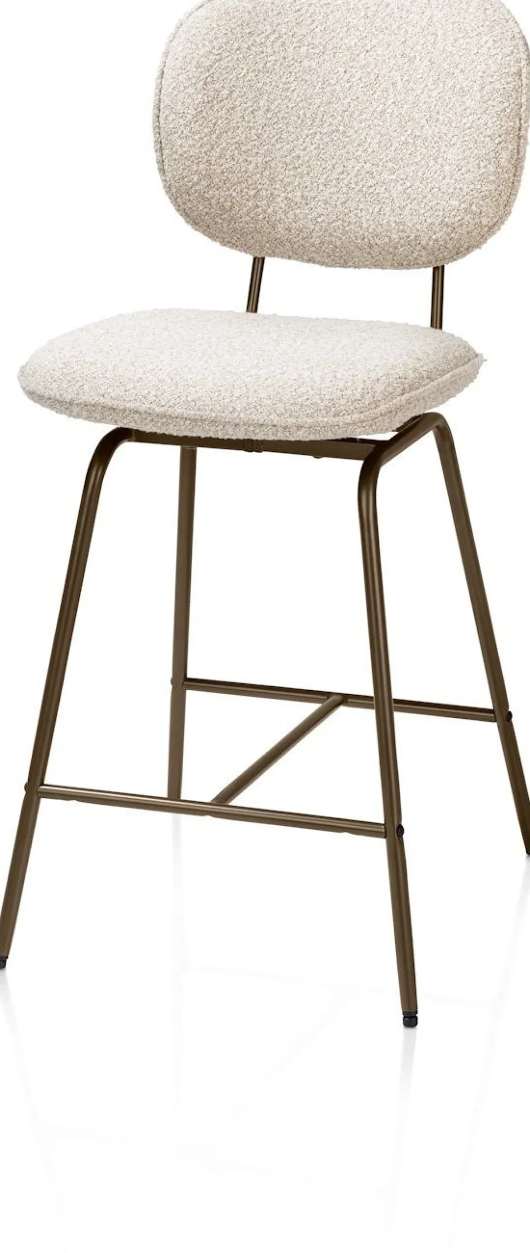 Stoffen Barkrukken-XOOON Lexi Cloudy Barstoel Beige