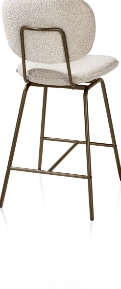 Stoffen Barkrukken-XOOON Lexi Cloudy Barstoel Beige