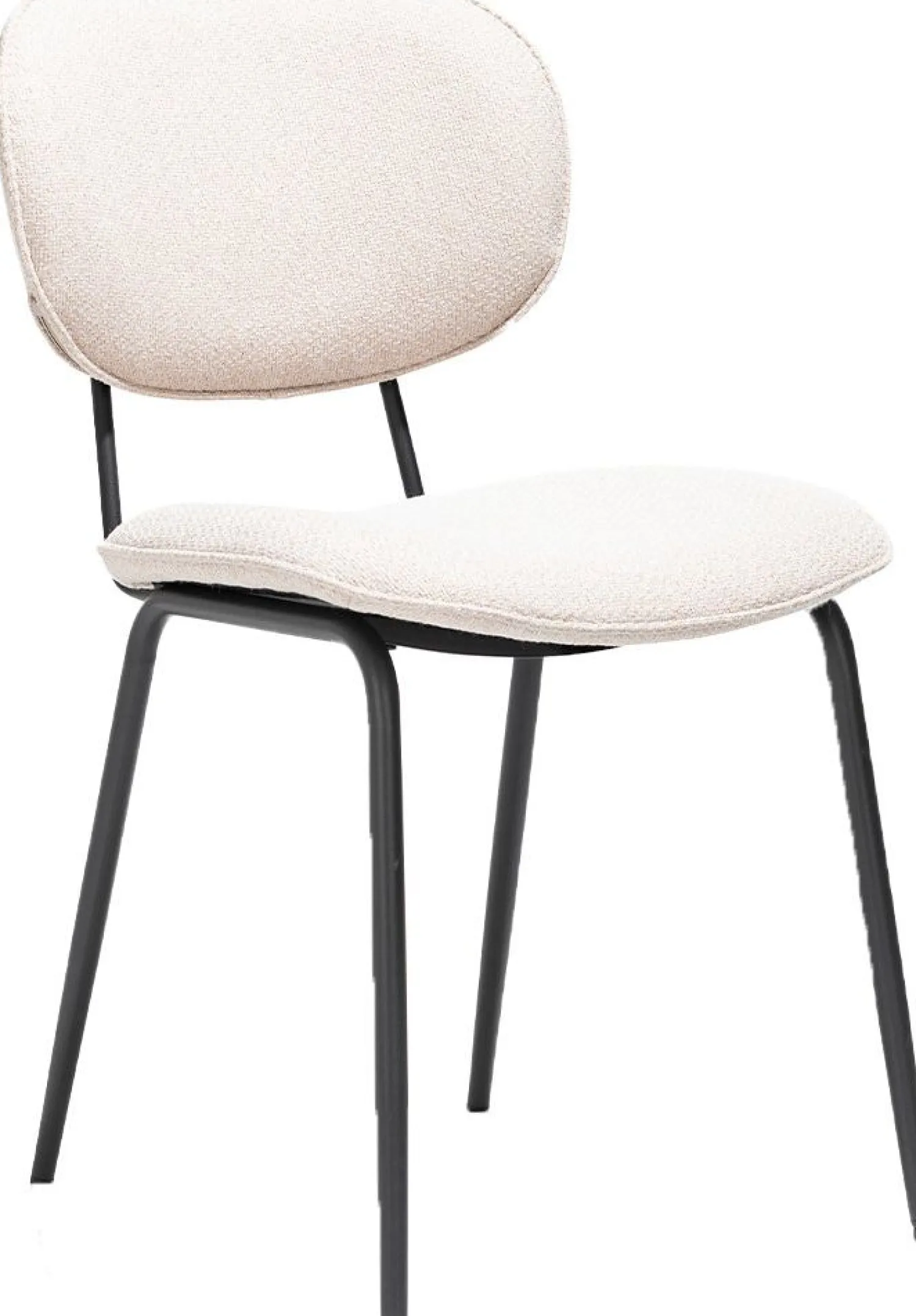 Eetkamerstoelen Zonder Armleuning-XOOON Lexi Ponti Eetkamerstoel Creme