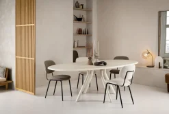 Eetkamerstoelen Zonder Armleuning-XOOON Lexi Ponti Eetkamerstoel Creme
