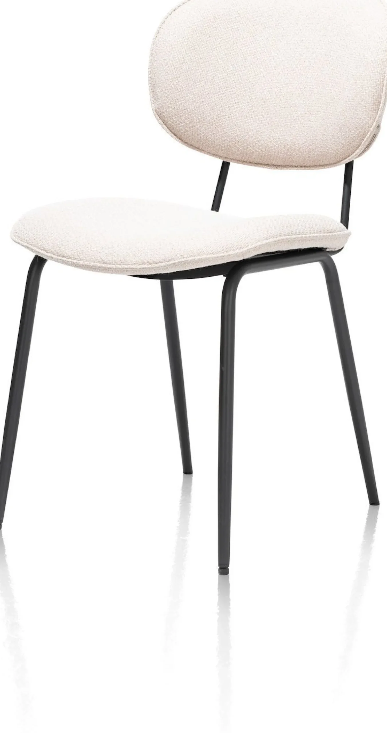Eetkamerstoelen Zonder Armleuning-XOOON Lexi Ponti Eetkamerstoel Creme