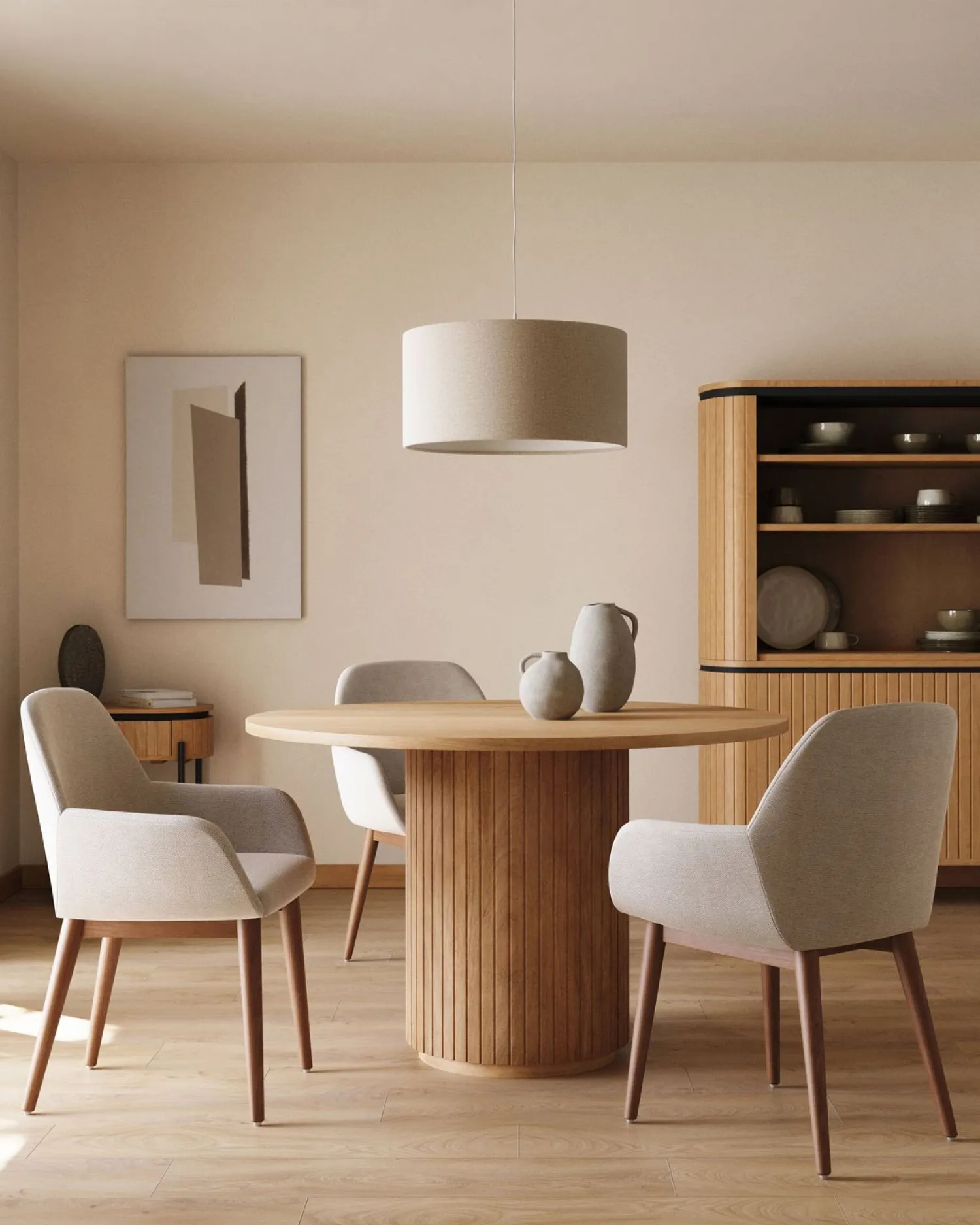 Ronde Eettafels-Kave Home Licia Eettafel Naturel