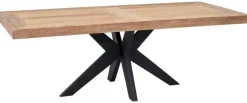 Houten Eettafels|Rechthoekige Eettafels-DTP Home Lincoln Eettafel Bruin, Zwart