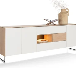 Dressoirs-XOOON Lindfield Dressoir Wit, Naturel