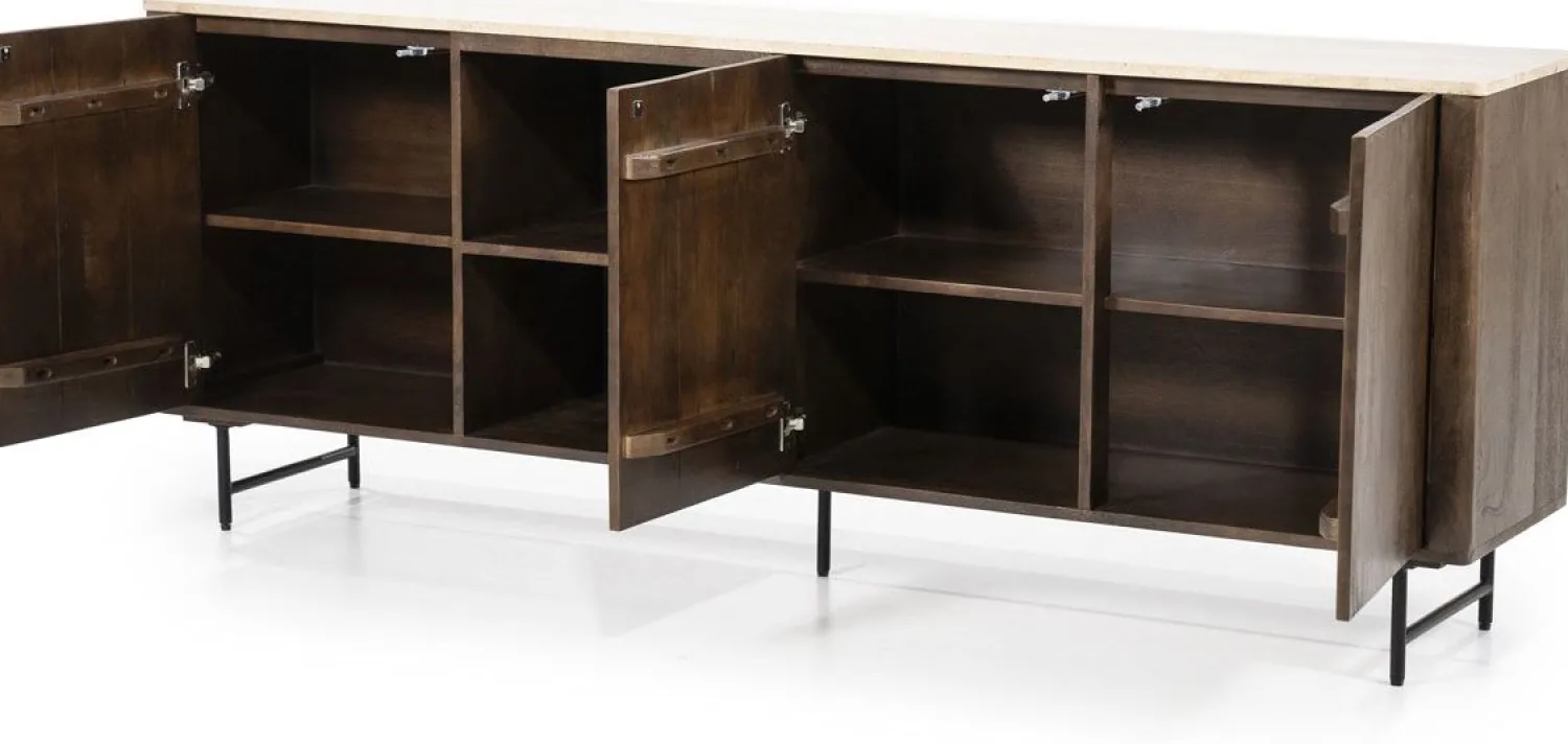 Dressoirs-Eleonora Lio Dressoir Bruin