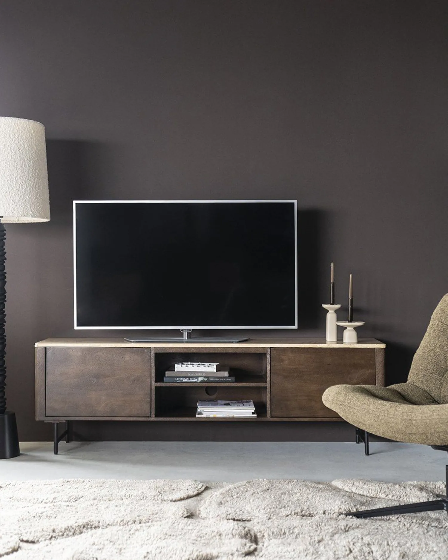 Tv-Meubels-Eleonora Lio TV-meubel Bruin