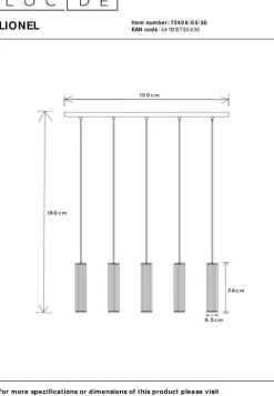 Industriële Hanglampen|Industriële Hanglampen-Lucide Lionel Hanglamp Zwart