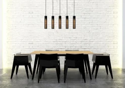Industriële Hanglampen|Industriële Hanglampen-Lucide Lionel Hanglamp Zwart