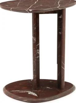 Marmeren Bijzettafels-By Boo Lior Bijzettafel Bruin, Wit