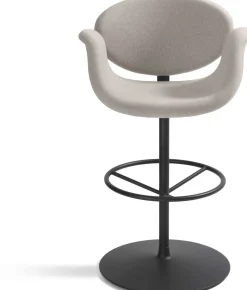 Stoffen Barkrukken|Barkrukken Met Armleuning-Artifort Little Tulip Barstoel Wit
